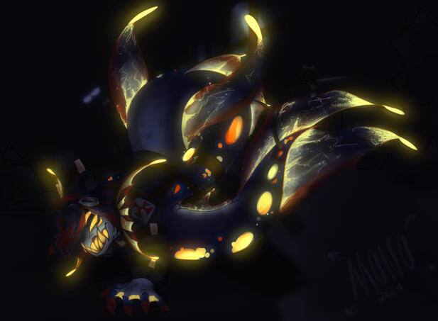 Fully rendered art of a friends original character Gizmo