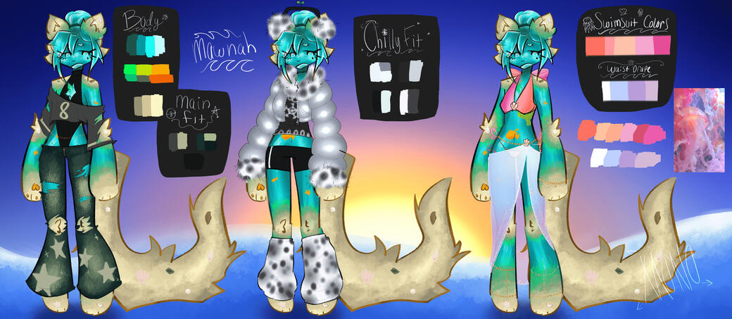 Concept art of an original character Mawnah