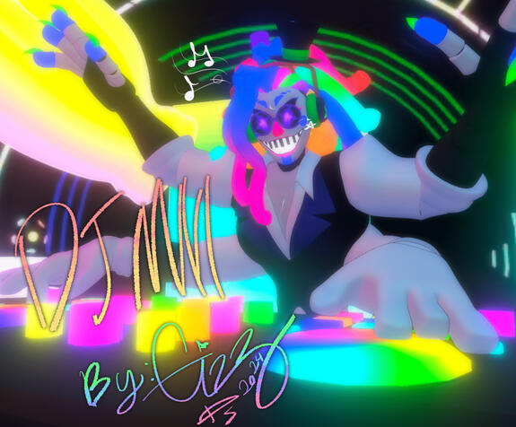 Render for Stylized DJMM from Five Nights at Freddy&#39;s: Security Breach